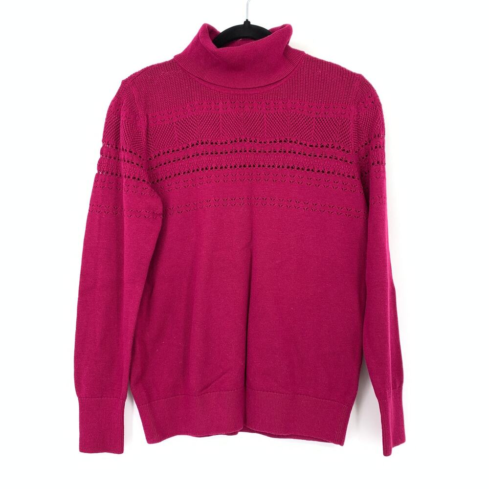 Banana Republic Factory Turtleneck Sweater Womens Size Small Raspberry Red Pink